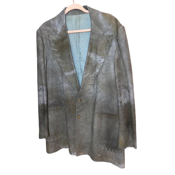 Bill Whitten's Workroom 27 Mens Size 42 Distressed Leather Jacket Rare Vintage